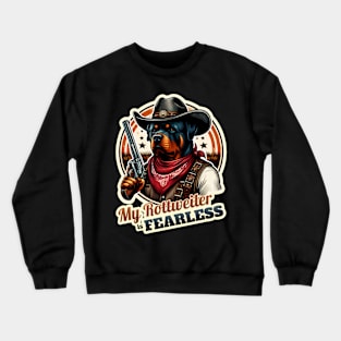 Cowboy Rottweiler Crewneck Sweatshirt